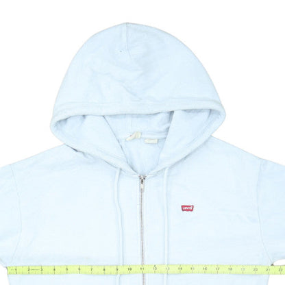 Levi's Women's Light Blue Full Zip Hoodie Size Small Cotton Fleece
