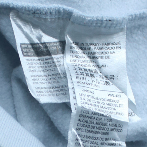 Levi's Women's Light Blue Full Zip Hoodie Size Small Cotton Fleece