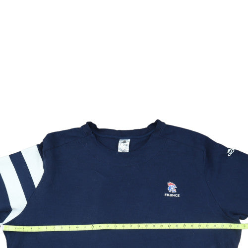 Adidas Mens Navy Blue France 3XL Crew Neck Sweatshirt