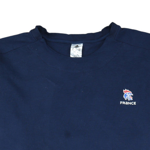 Adidas Mens Navy Blue France 3XL Crew Neck Sweatshirt