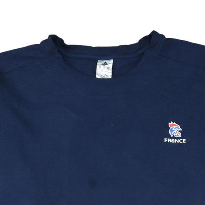 Adidas Mens Navy Blue France 3XL Crew Neck Sweatshirt