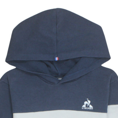 Le Coq Sportif Boys Blue Pullover Hoodie Size 14 Years Cotton Blend