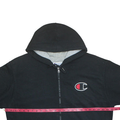 Champion Men Black XL Full Zip Hoodie Sweatshirt