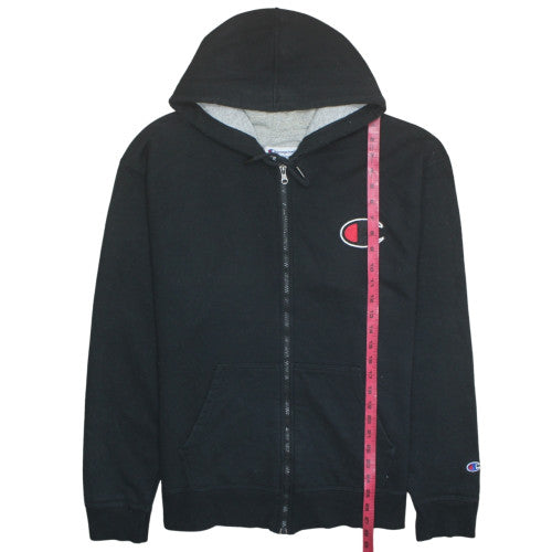 Champion Men Black XL Full Zip Hoodie Sweatshirt