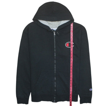 Champion Men Black XL Full Zip Hoodie Sweatshirt