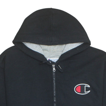 Champion Men Black XL Full Zip Hoodie Sweatshirt