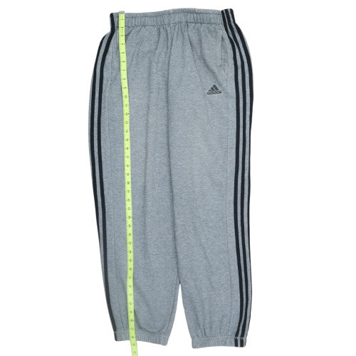 Adidas Mens Grey Climalite Sweatpants L Elastic Waist Casual