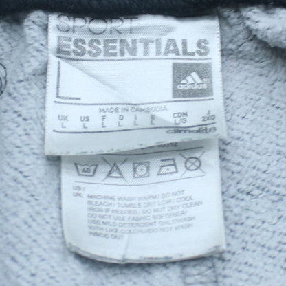Adidas Mens Grey Climalite Sweatpants L Elastic Waist Casual