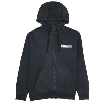 Nike Men's Black Full Zip Hoodie L Sportswear Just Do It Fleece