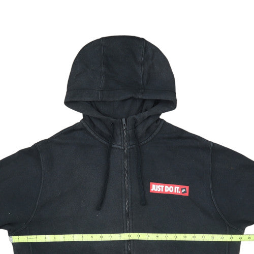 Nike Men's Black Full Zip Hoodie L Sportswear Just Do It Fleece