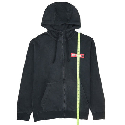 Nike Men's Black Full Zip Hoodie L Sportswear Just Do It Fleece