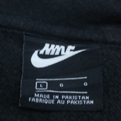 Nike Men's Black Full Zip Hoodie L Sportswear Just Do It Fleece