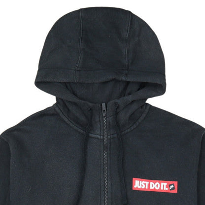 Nike Men's Black Full Zip Hoodie L Sportswear Just Do It Fleece