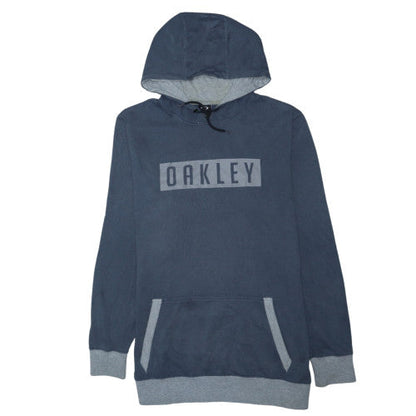 Oakley Men's Blue XL Pullover Hoodie Regular Fit Logo Graphic