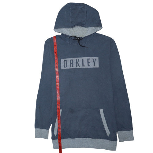 Oakley Men's Blue XL Pullover Hoodie Regular Fit Logo Graphic
