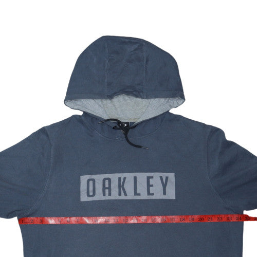 Oakley Men's Blue XL Pullover Hoodie Regular Fit Logo Graphic