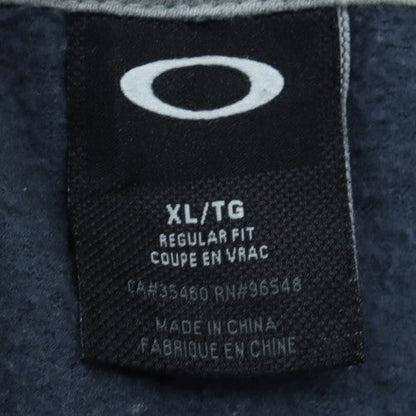Oakley Men's Blue XL Pullover Hoodie Regular Fit Logo Graphic