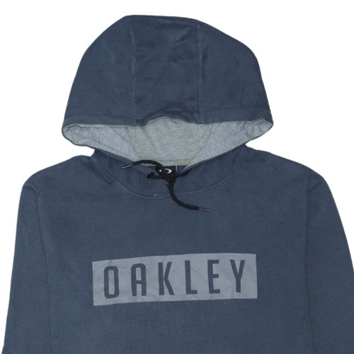Oakley Men's Blue XL Pullover Hoodie Regular Fit Logo Graphic
