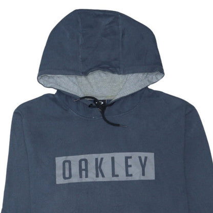 Oakley Men's Blue XL Pullover Hoodie Regular Fit Logo Graphic