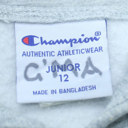 Champion Boys Grey Pullover Hoodie Size 12 Years Cotton Blend