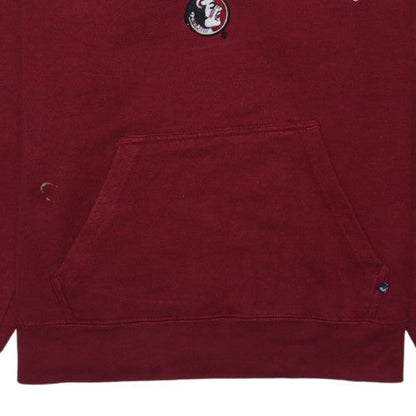 J America Mens Red Florida State Pullover Hoodie L Graphic Embroidered