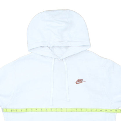 Nike Men's White Pullover Hoodie M Regular Fit Fleece Sweatshirt