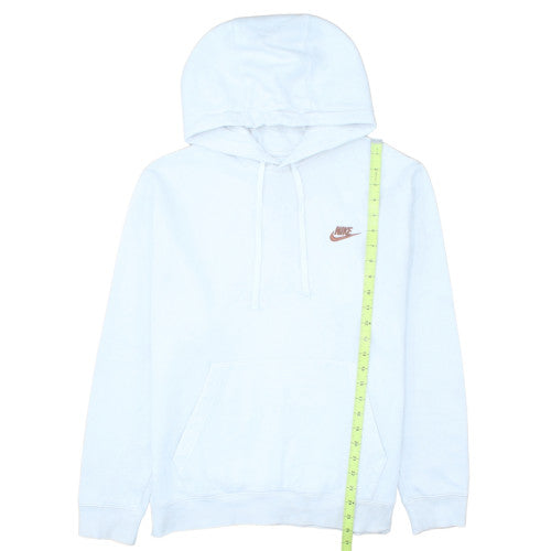 Nike Men's White Pullover Hoodie M Regular Fit Fleece Sweatshirt