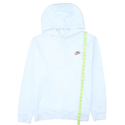 Nike Men's White Pullover Hoodie M Regular Fit Fleece Sweatshirt