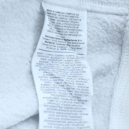 Nike Men's White Pullover Hoodie M Regular Fit Fleece Sweatshirt
