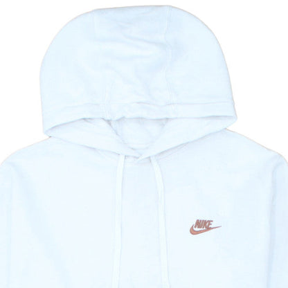 Nike Men's White Pullover Hoodie M Regular Fit Fleece Sweatshirt