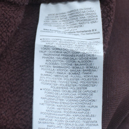 Nike Womens Brown Pullover Hoodie Medium Hooded Cotton Blend
