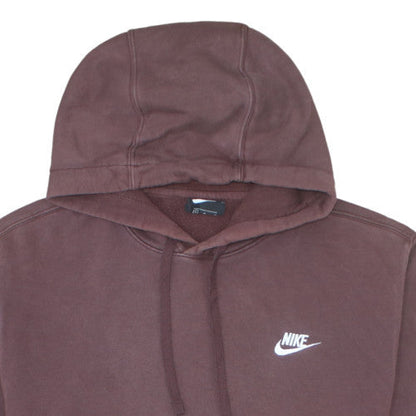 Nike Womens Brown Pullover Hoodie Medium Hooded Cotton Blend
