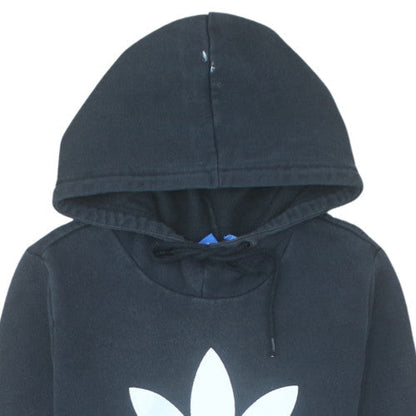 Adidas Womens Black Hoodie Size 10 Pullover Hooded Sweatshirt