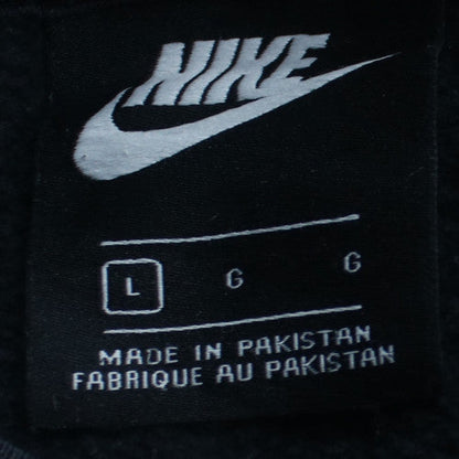 Nike Mens Black L Sweatshirt Crew Neck Cotton Blend Classic Style