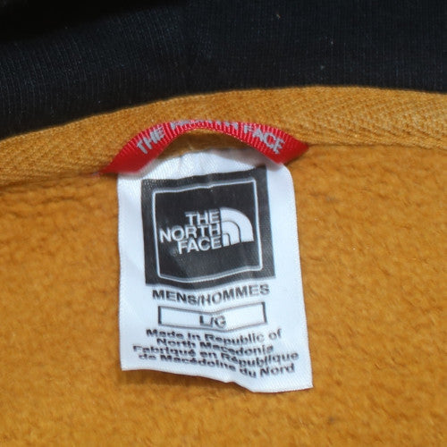 The North Face Men's Yellow Pullover Hoodie Size L Cotton Fleece