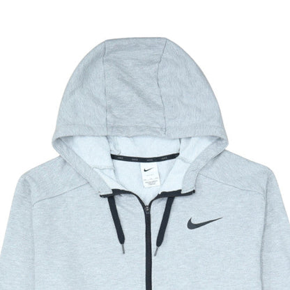 Nike Men's Grey Full Zip Dri-FIT Hoodie 2XL Sportswear