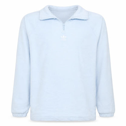 Adidas Men's White 1/4 Zip Sweatshirt Size M Pullover Cotton Blend