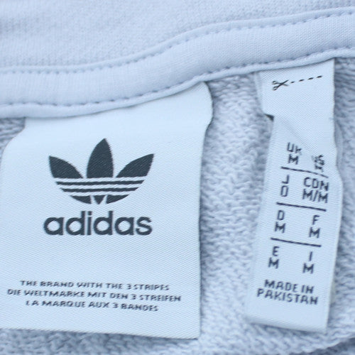 Adidas Men's White 1/4 Zip Sweatshirt Size M Pullover Cotton Blend