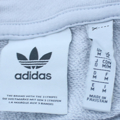 Adidas Men's White 1/4 Zip Sweatshirt Size M Pullover Cotton Blend