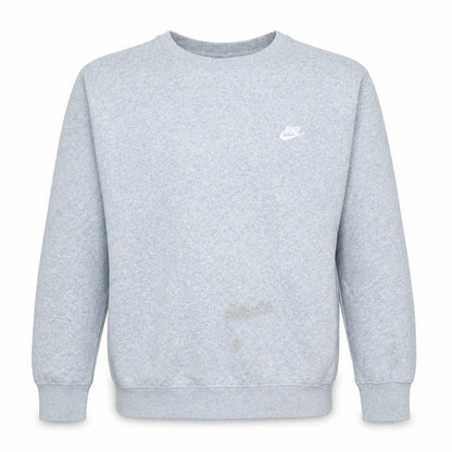 Nike Mens Grey Crew Neck Fleece Sweatshirt L Regular Fit