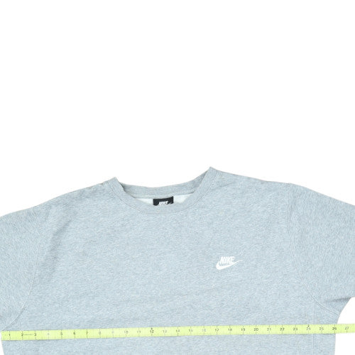 Nike Mens Grey Crew Neck Fleece Sweatshirt L Regular Fit