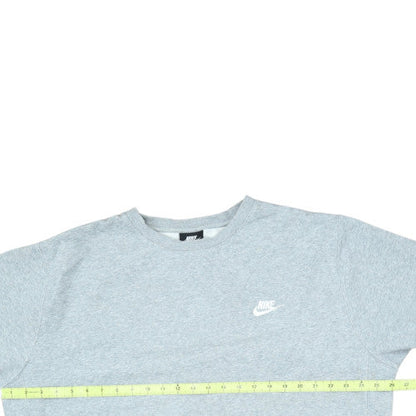 Nike Mens Grey Crew Neck Fleece Sweatshirt L Regular Fit