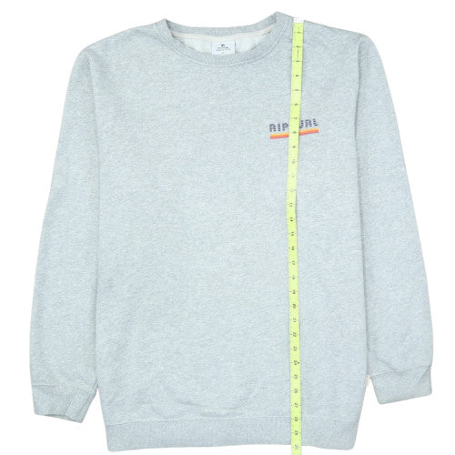 Rip Curl Mens Grey XL Crew Neck Fleece Pullover Sweatshirt