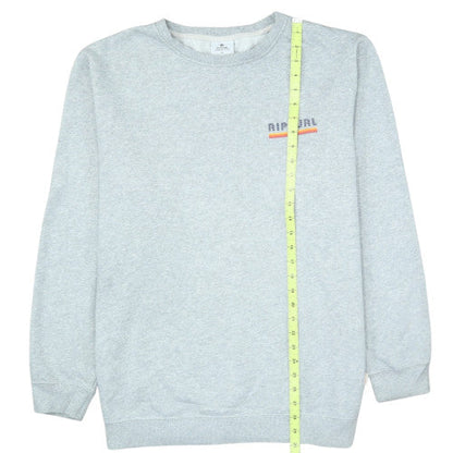 Rip Curl Mens Grey XL Crew Neck Fleece Pullover Sweatshirt