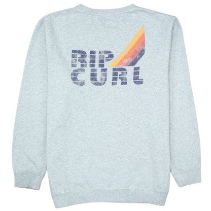 Rip Curl Mens Grey XL Crew Neck Fleece Pullover Sweatshirt