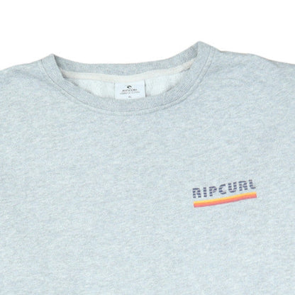Rip Curl Mens Grey XL Crew Neck Fleece Pullover Sweatshirt
