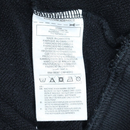 Adidas Men's Black XL Pullover Hoodie with Logo and Pockets