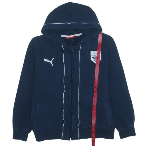 Puma Men’s Blue Full Zip Hoodie M Preston North End Football Sportswear