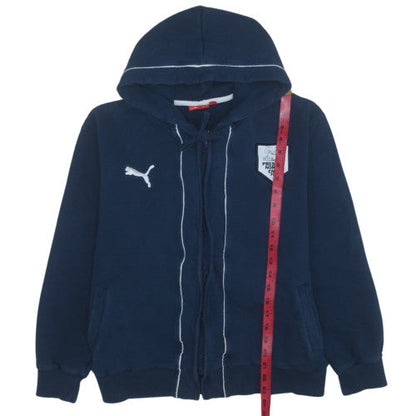 Puma Men’s Blue Full Zip Hoodie M Preston North End Football Sportswear