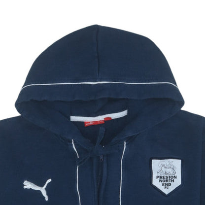 Puma Men’s Blue Full Zip Hoodie M Preston North End Football Sportswear